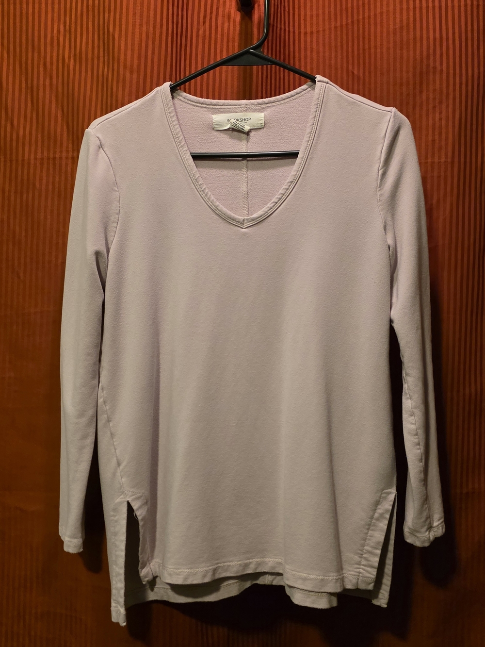 Workshop Republic Clothing Lilac V-Neck Long Sleeve Tee